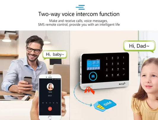 Home Security Alarm System – Control panel + sensors GSM +