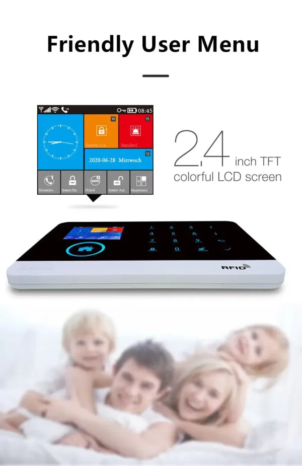 Home Security Alarm System – Control panel + sensors GSM +